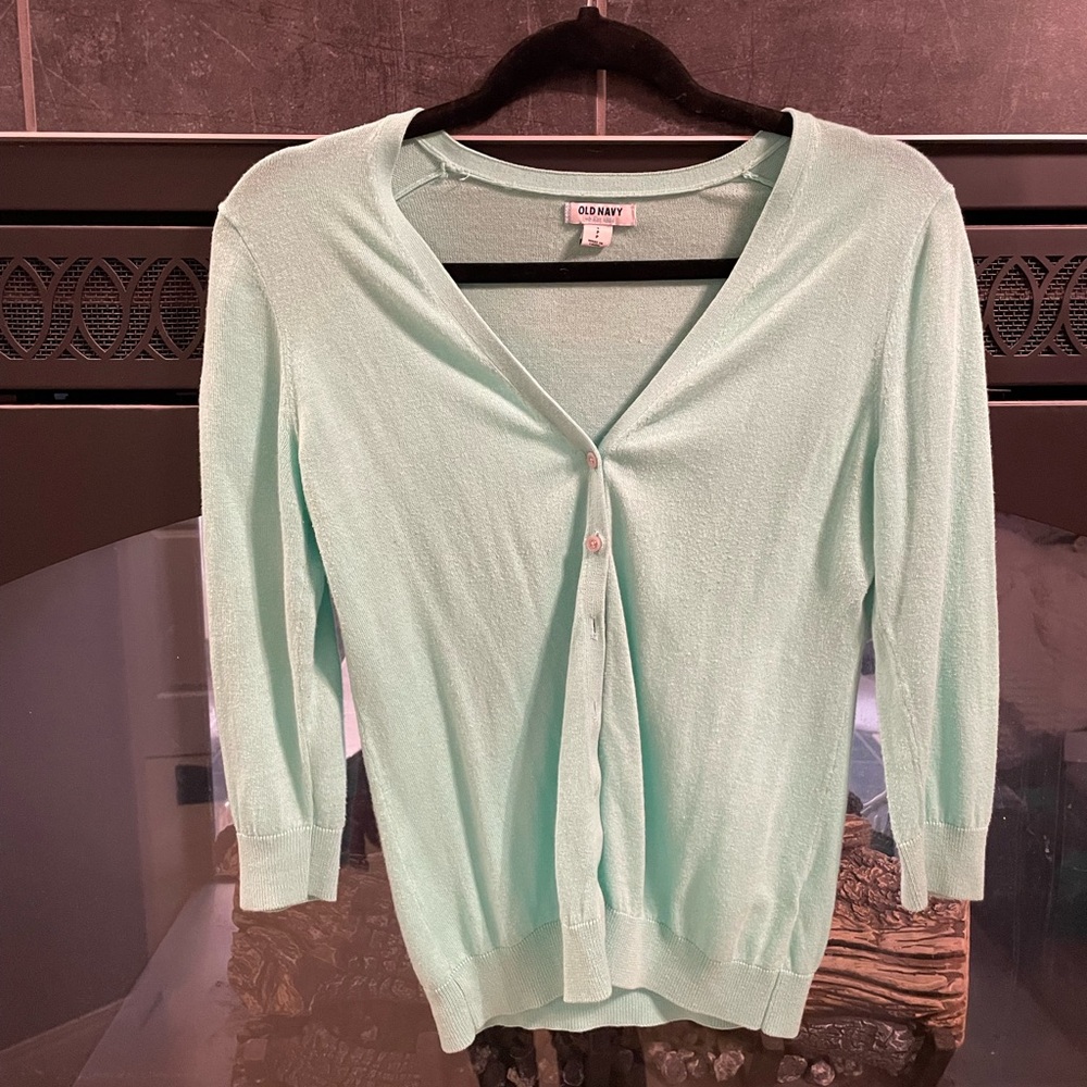 Old Navy Women's Mint Cardigan Sweater